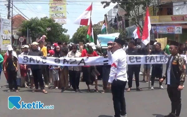 Thumbnail Solidaritas Palestina, Arek Kepanjen di Kabupaten Malang Turun Jalan