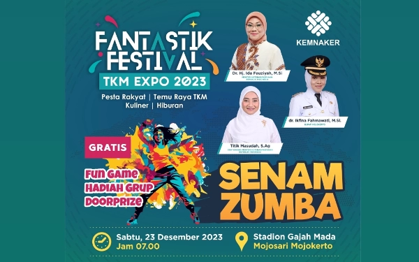 Thumbnail TKM Expo Kemnaker RI Kembali Hadir, Srikandi Majapahit Titik Mas'udah Kenalkan Produk Unggulan Jatim