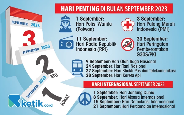 Thumbnail Berita - Catat Tanggalnya! Daftar Hari Besar Nasional dan Internasional September 2023