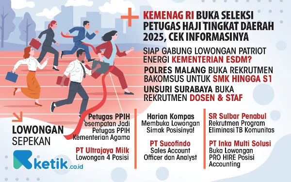 Thumbnail Berita - 9 Lowongan Kerja Sepekan: PPIH Kementerian Agama hingga Accounting PT INKA