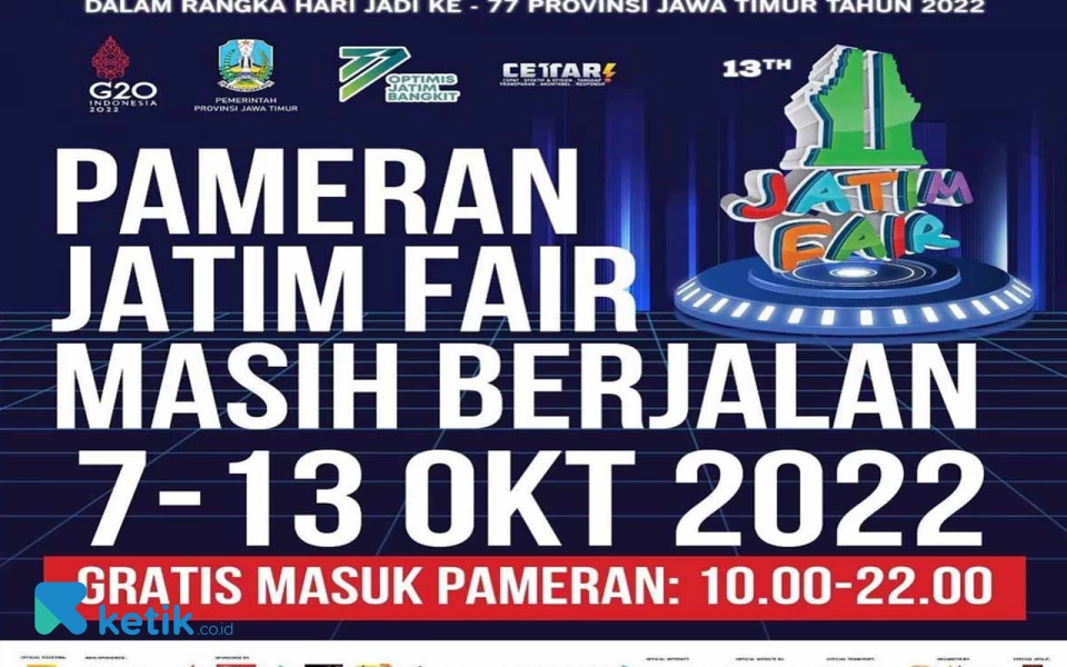 Thumbnail Meskipun Konser Dihentikan, Pameran UMKM Jatim Fair 2022 Tetap Digelar