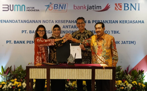 Thumbnail Tingkatkan Layanan Digital, Bank Jatim Kolaborasi dengan BNI