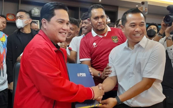 Dikawal Kaesang, Raffi, sampai Atta, Erick Thohir Daftar Ketum PSSI