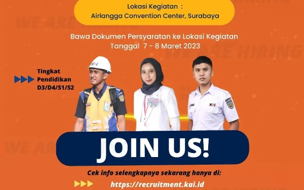 Thumbnail Ada Loker KAI di Job Fair UNAIR, Besok Ditutup!