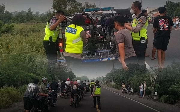 Thumbnail Kasatlantas Polres Jember Pimpin Razia Balap Liar, Ringkus 124 Motor