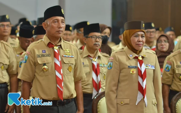 Thumbnail Buka Rakerda Pramuka Jatim 2023, Gubernur Khofifah Pesan Teruslah Berprasangka Baik 