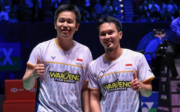 Thumbnail All England 2023, Ahsan/Hendra-Fajar/Rian Bentrok di Final, Gelar Ganda Putra Dikunci Indonesia