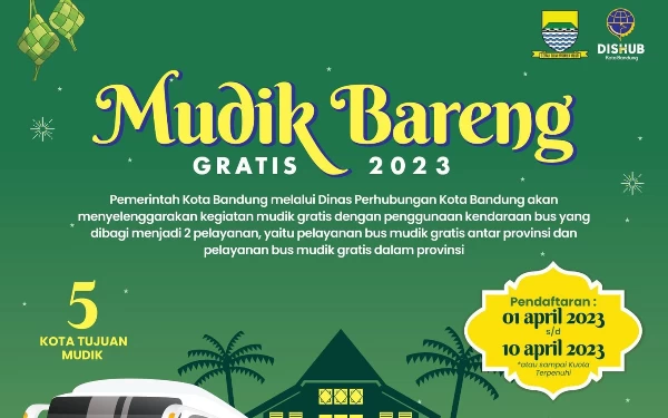 Asyik! Mudik Bareng Gratis Dibuka, Hayu Wargi Bandung Segera Daftar