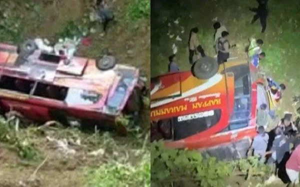 Thumbnail Berita - Kecelakaan Bus Rombongan Guru Pondok Gontor Masuk Jurang, 3 Meninggal