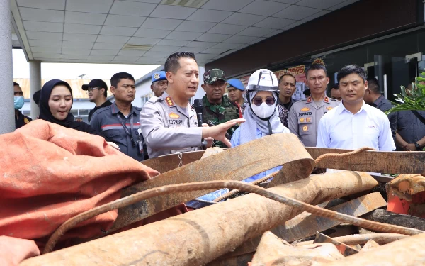 Polresta Bandung Tangkap Pencuri Besi di Area Proyek KCIC