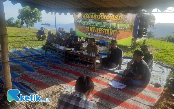 Buntut Dugaan Pencurian Kayu, KTH Jati Lestari Gelar Konsolidasi dengan Perhutani Blitar