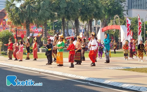 Tarian Kolosal 'Kita Indonesia' Meriahkan Peringatan Hari Pramuka Ke-62