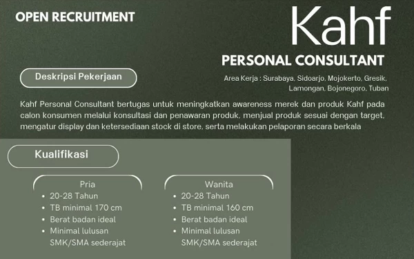 Thumbnail Berita - Rekrutmen Paragoncorp Surabaya, Posisi Kahf Personal Consultant