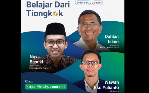 Thumbnail Dahlan Iskan dan Novi Basuki Bakal Bedah Buku "Belajar dari Tiongkok" di Universitas Ma Chung