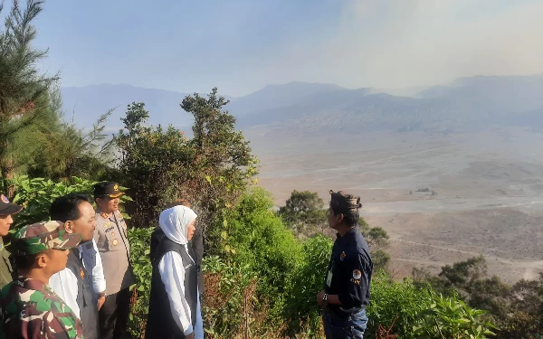 Thumbnail Gubernur Khofifah Tinjau Lokasi Savana Bromo yang Terbakar