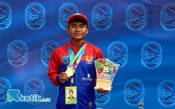 Jadi Satu-satunya Atlet Selam Kabupaten Probolinggo, Iskandar Putra Bawa Pulang Emas