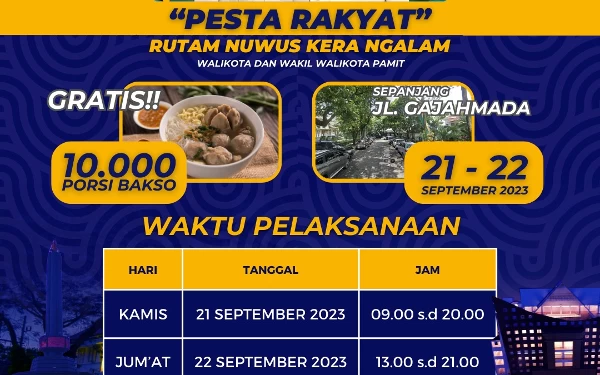 Pesta Rakyat UMKM bersama Sutiaji-Sofyan Edi Bagi 10 Ribu Porsi Bakso