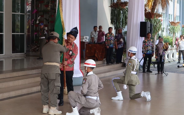 Thumbnail Berita - Dari Jombang, Kirab Pataka Jer Basuki Mawa Beya Sampai di Kota Batu