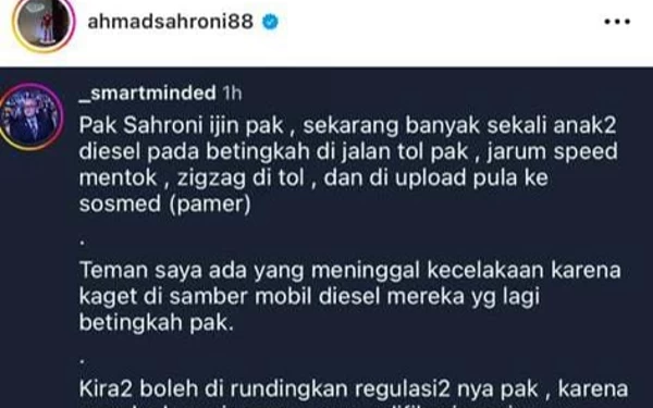 Thumbnail Berita - Akun Instagram Sahroni Jadi Jujukan Warganet Lapor Kasus Hukum-Kriminal