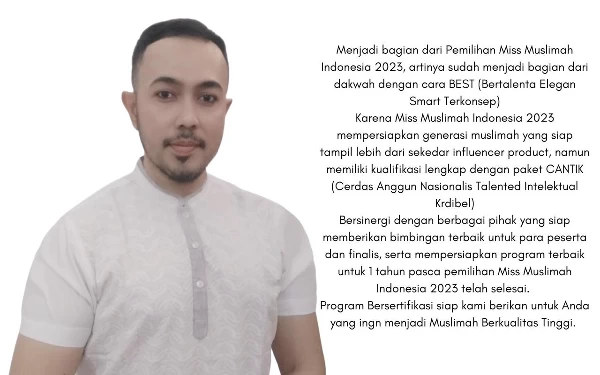 Thumbnail Berita - Mengenal Ahmad Taufiq, Founder Miss Muslimah Indonesia