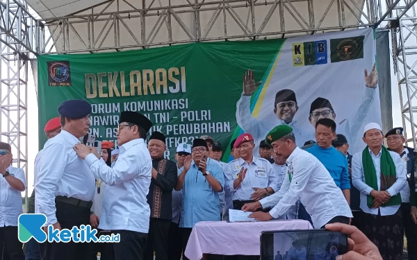 Thumbnail Deklarasi di Kabupaten Malang, Purnawirawan TNI-Polri Dukung AMIN Pilpres 2024