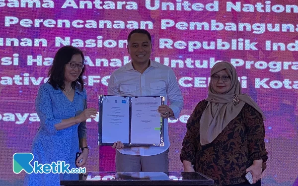 Thumbnail Top! Surabaya Sabet Predikat CFCI Unicef Pertama Indonesia Kota Ramah Anak Internasional