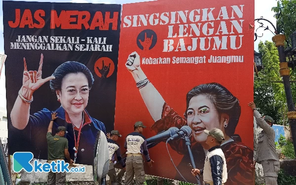 Thumbnail Berita - Reklame Megawati Ikut Ditertibkan, Ketua PDIP Kota Malang Sebut Tebang Pilih