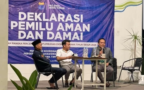 Thumbnail PKC PMII Jawa Timur Deklarasi Pemilu Damai di Malang