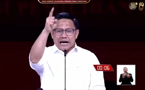 Thumbnail Berita - Disinggung Gibran Soal Catatan di Debat, Cak Imin: Yang Penting Bukan Catatan MK