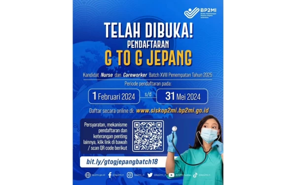 Thumbnail Program G to G Dibuka, Ambil Peluang Jadi Nurse dan Careworker di Jepang!