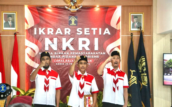 Thumbnail Berita - Tiga Napi Teroris di Lapas Kelas 1 Madiun Ucap Ikrar Setia NKRI