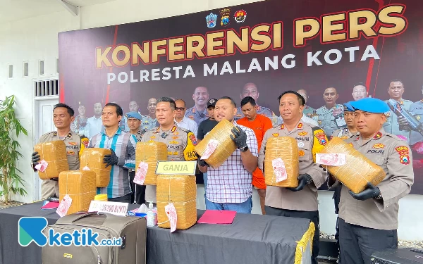 Thumbnail Polresta Malang Kota Gagalkan Peredaran 42 Kilogram Ganja