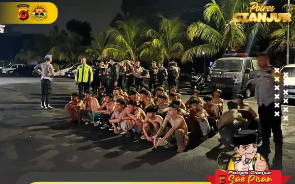 Pesta Miras di Malam Takbiran, Polres Cianjur Amankan 57 Remaja