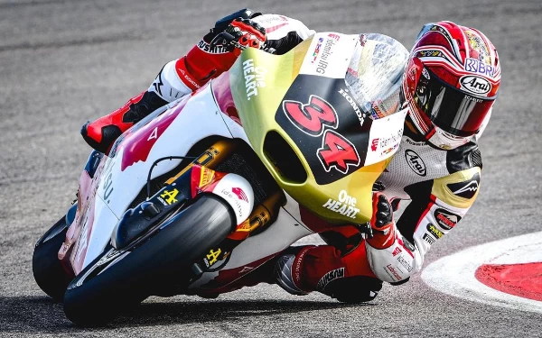 Thumbnail Mario Aji Start dari Posisi 27 di Race Moto2 GP Spanyol Sore Nanti