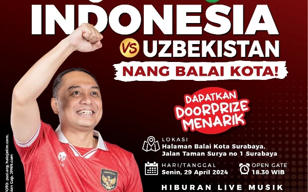 Thumbnail Berita - Tenang, Wali Kota Surabaya Kerja Sama dengan MNC Group untuk Gelar Nobar Timnas