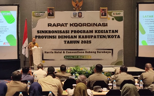 Thumbnail Berita - Satpol PP Jatim Sinergikan Penyusunan Rencana Kerja Tahun 2025 dengan Kabupaten/Kota