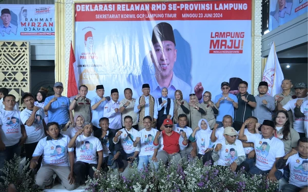 Thumbnail Puluhan Organisasi Relawan Prabowo-Gibran Deklarasi Dukung Rahmat Mirzani Djausal di Pilgub Lampung