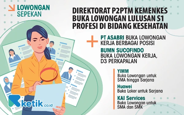 Thumbnail Berita - 7 Lowongan Kerja Sepekan: Kesempatan Gabung Kemenkes hingga KAI Services