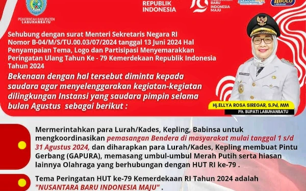 Thumbnail Berita - Bupati Labuhanbatu Ingatkan Lintas Jajaran Pasang Pernak-pernik Agustusan