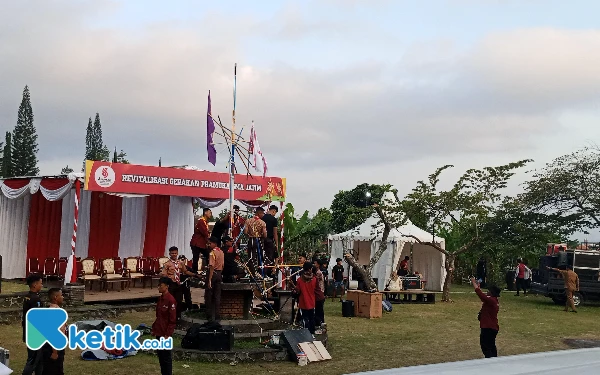 Dinas Pendidikan Jatim Gelar Apel Akbar Pramuka Penegak di Kota Batu