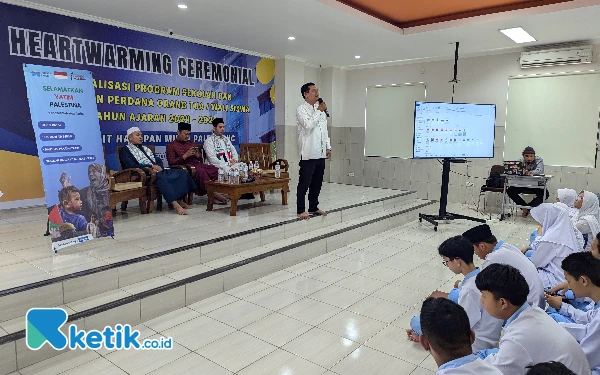 Thumbnail Peduli Palestina, Sahabat Yatim Indonesia Galang Donasi di SMA IT Harapan Bangsa Palembang