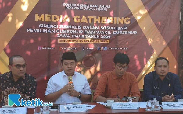 Thumbnail Gelar Media Gathering, KPU Jatim Ajak Sosialisasikan Tahapan Pilgub Jatim 2024