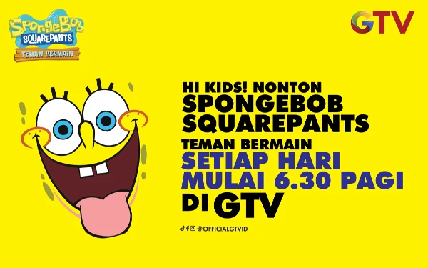 Thumbnail Jadikan Pagimu Jadi Lebih Seru Bareng Si Kuning Spongebob Hanya di GTV!