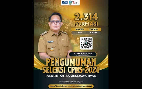 Thumbnail Pemprov Jatim Buka Pendaftaran CPNS 2.314 Formasi, Ini Link Pendaftarannya