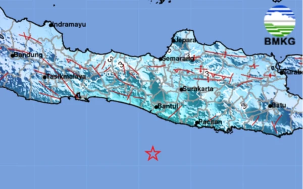 Thumbnail Berita - Gempa Magnitudo 5,8 Guncang Samudra Hindia di Selatan Gunungkidul