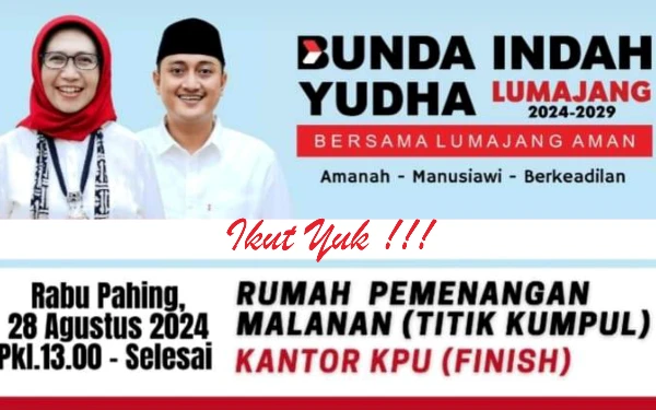 Thumbnail Disertai Kirab Budaya, Paslon Bunda Indah-Yudha Akan Mendaftar ke KPU Besok