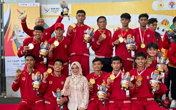 Thumbnail Tim Sepak Takraw Sulsel Raih Medali Emas PON 2024 Usai Kalahkan Jatim di Final