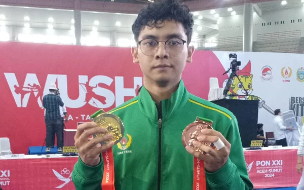 Top! Atlet Wushu Kota Batu Sumbang Emas untuk Jatim di PON 2024