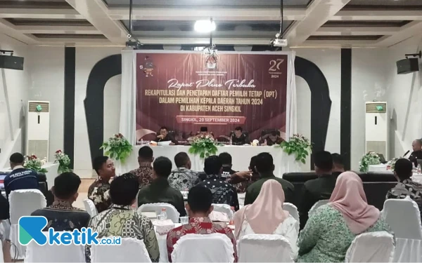 KIP Aceh Singkil Tetapkan Jumlah DPT Pilkada 2024