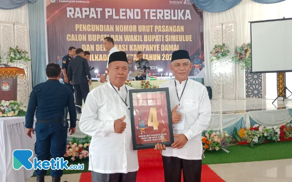 Thumbnail MYU, Paslon Mawardi-Yusran dapat Nomor Urut 4 di Pilkada Simeulue